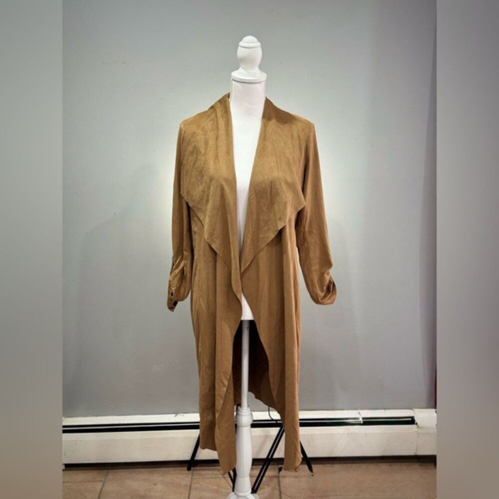 CLEARANCE! Brown Jules & Leopold Faux Suede Open Jacket/Dress Size M Like New